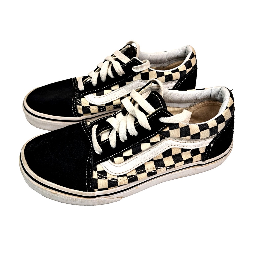 Vans Kids Size 3‎ Old Skool Primary Checkerboard Checker Check - Black/White